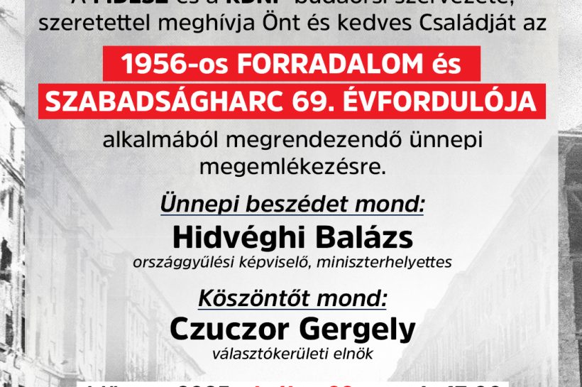 Október 23. – Hidvéghi Balázs Budaörsön