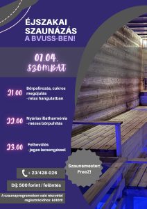 Éjszakai szaunázás a Budaörsi uszodában