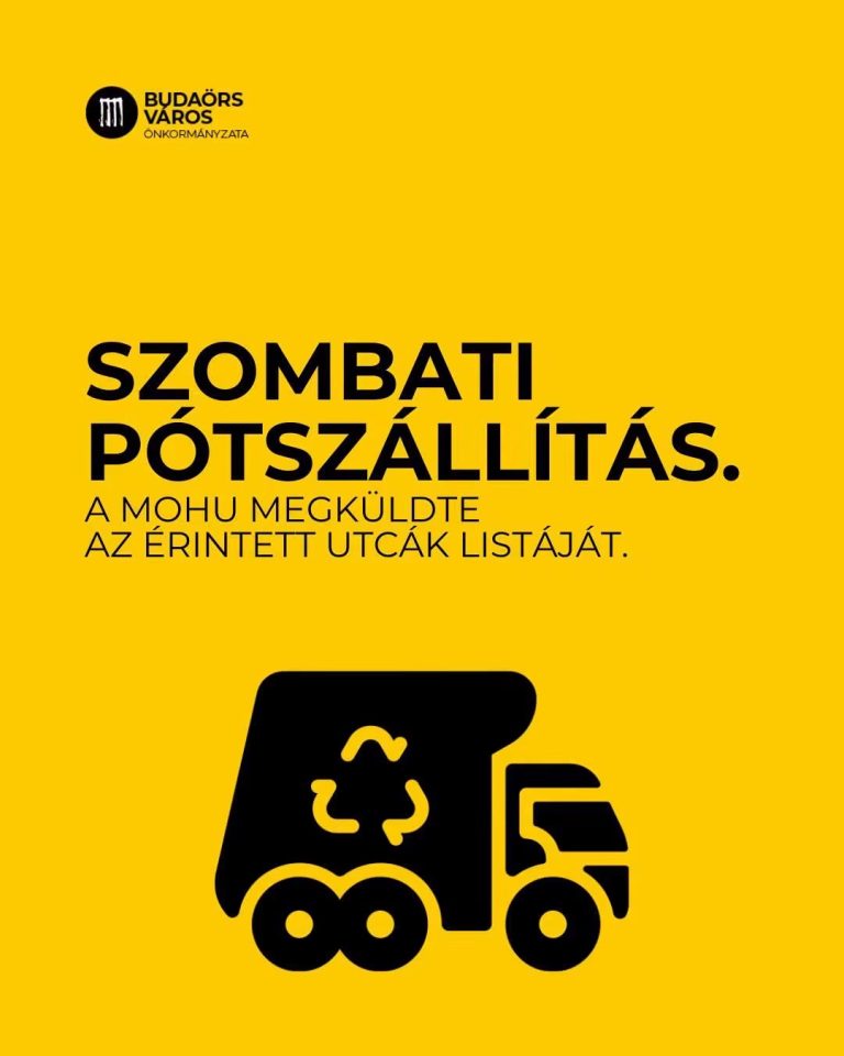 Szombati hulladék pótszállítás Budaörsön