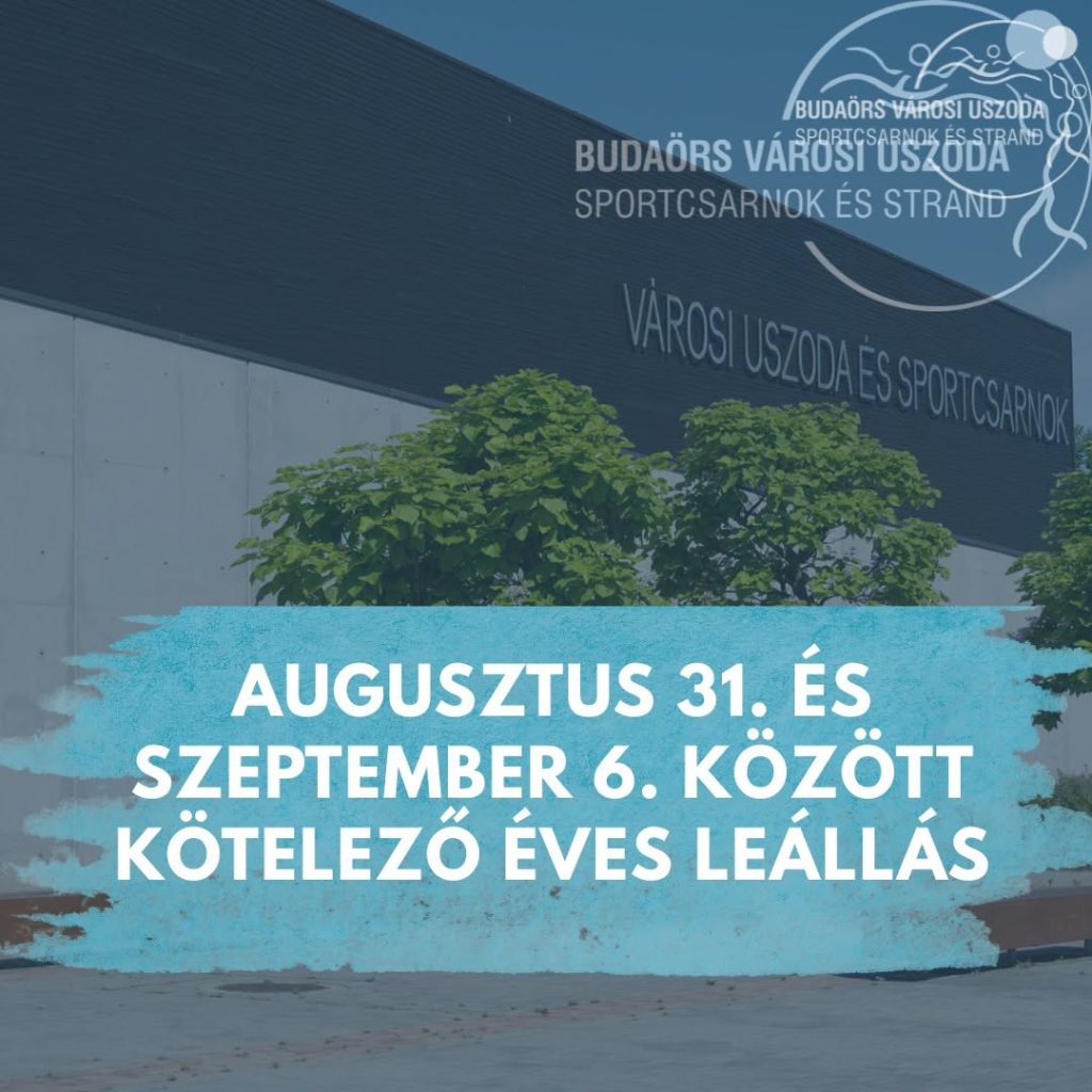 Éves karbantartás miatt egy hétre bezár az uszoda és a wellnessrészleg