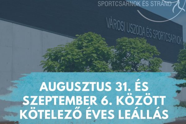 Éves karbantartás miatt egy hétre bezár az uszoda és a wellnessrészleg