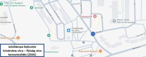 Jelzőlámpás fejlesztés kezdődik Budaörsön a Szivárvány utca és az Ifjúság utca kereszteződésénél