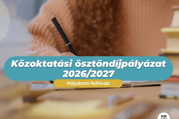 Közoktatási ösztöndíjpályázat 2026/2027