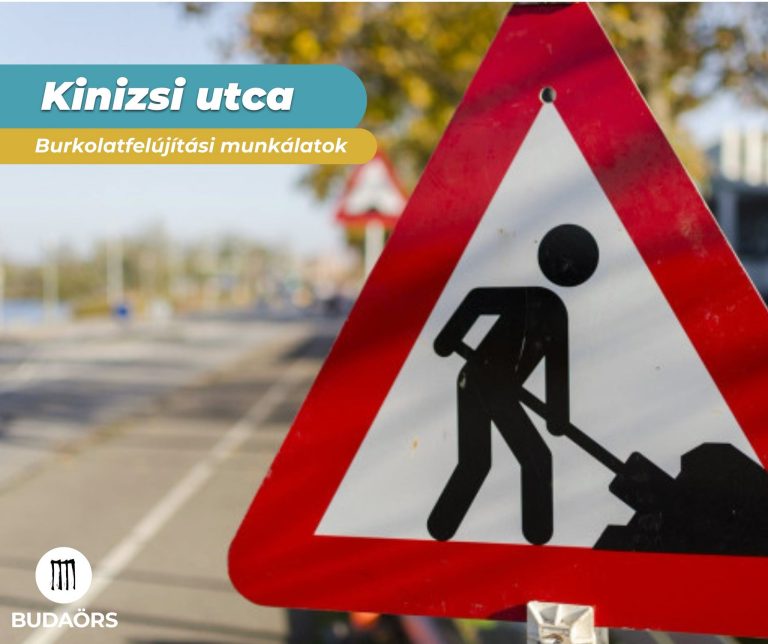 Burkolatfelújítási munkálatok a Kinizsi utcában