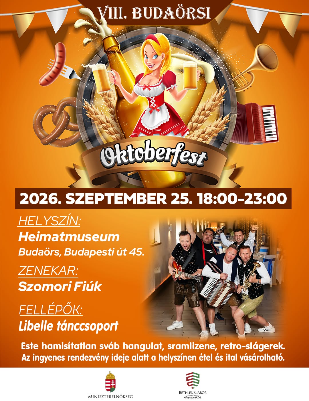 VIII. Budaörsi Oktoberfest - sváb hangulat, sramlizene és tánc a Heimatmuseumban