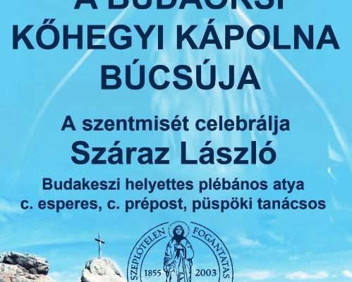 A kőhegyi Szeplőtelen Fogantatás Kápolna búcsúünnepe