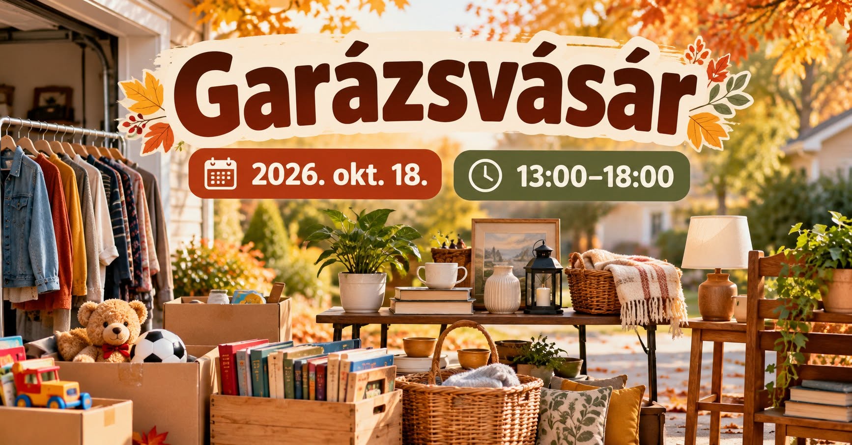 Sétáló garázsvásár lesz Budaörsön október 18-án
