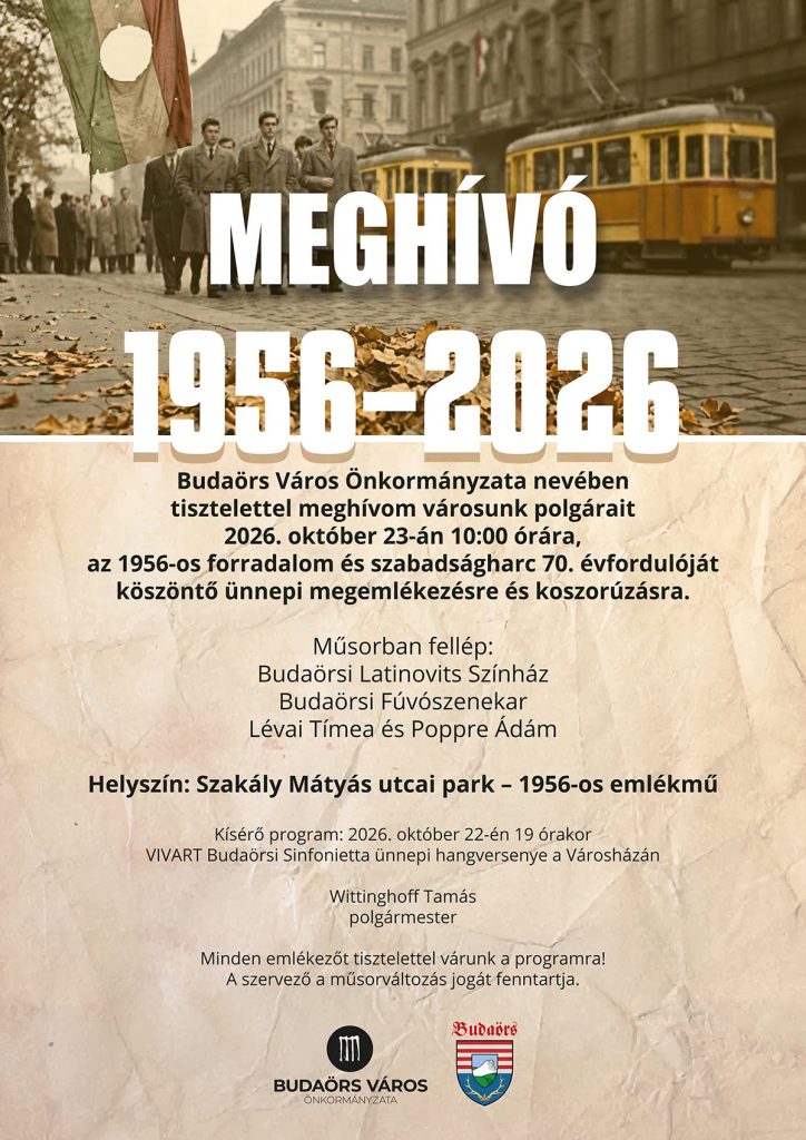 Október 23-ai városi megemlékező ünnepség Budaörsön