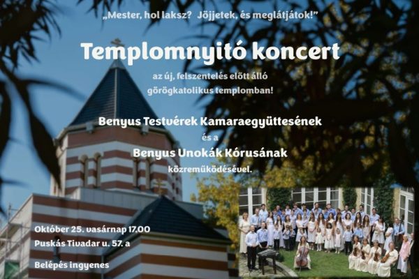 Templomnyitó koncert Budaörsön – Ünnepi zenei esemény a görögkatolikus templomban