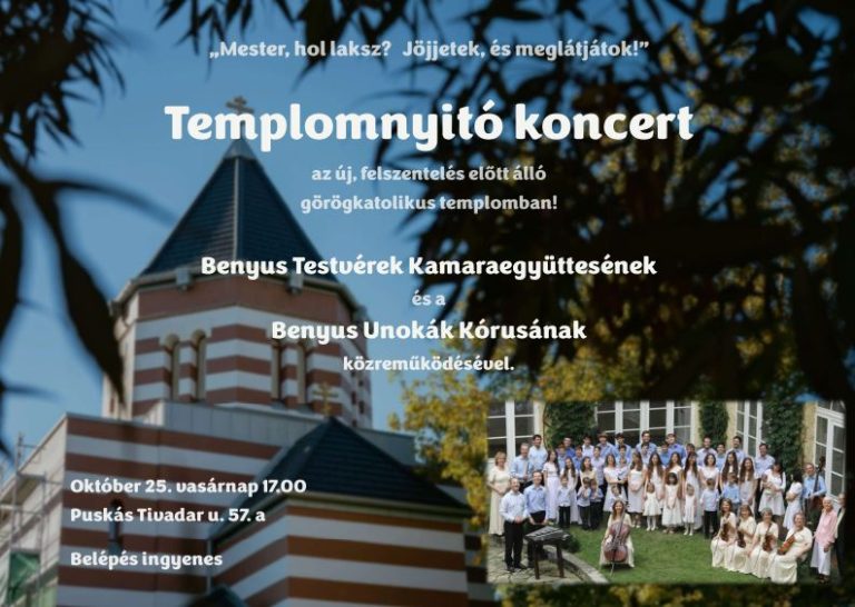 Templomnyitó koncert Budaörsön – Ünnepi zenei esemény a görögkatolikus templomban