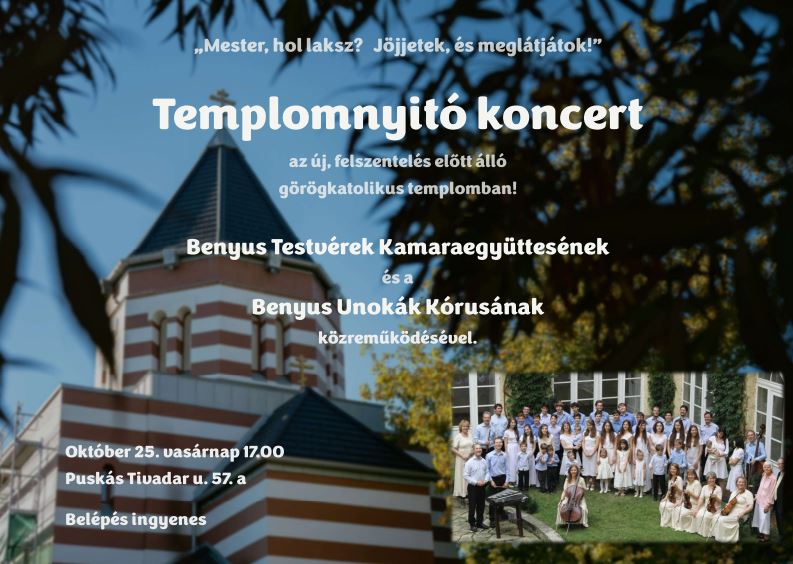 Templomnyitó koncert Budaörsön – Ünnepi zenei esemény a görögkatolikus templomban