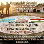 Hazajáró közönségtalálkozó október 11-én Budaörsön